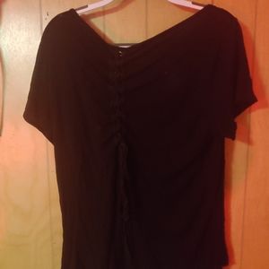 Black lace up torrid shirt